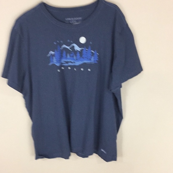 Life is Good Gray Mountains Unplug Cotton Tee T-shirt Size 3XL XXXL - Picture 1 of 12